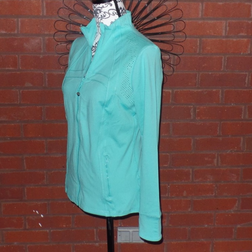 Seafoam Green Athletic Workout Zip Jacket NWOT - Picture 4 of 7